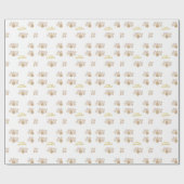 Elegant Gold Snowflakes Frohe Weihnachten Geschenkpapier (Flach)