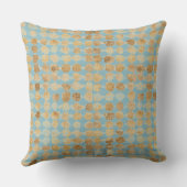Elegant, Gold Soft Blue Polkadot Pattern Kissen (Rückseite)