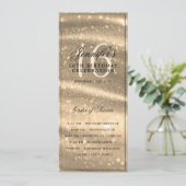 Elegant Gold Sparkle 16th Birthday Program Menu Einladung (Stehend Vorderseite)