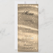 Elegant Gold Sparkle 16th Birthday Program Menu Einladung (Rückseite)