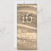 Elegant Gold Sparkle 16th Birthday Program Menu Einladung (Vorderseite)