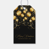 Elegant Gold Sparkle Christmas Bauble Geschenkanhänger (Vorderseite)