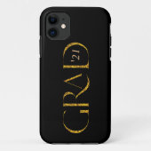 Elegant Gold Sparkle Personalisiertes Skript Grad Case-Mate iPhone Hülle (Rückseite)