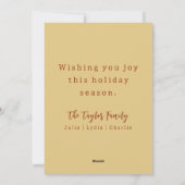 Elegant Gold Sparkle Reindeer Frohe Weihnachten (Rückseite)