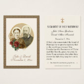 Elegant Gold St. Zelie & Louis Martin Wedding Card (Vorne & Hinten)