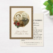 Elegant Gold St. Zelie & Louis Martin Wedding Card (Schreibtisch)