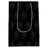 Elegant Gold Star Holiday New year Gifts Mittlere Geschenktüte (Rückseite)