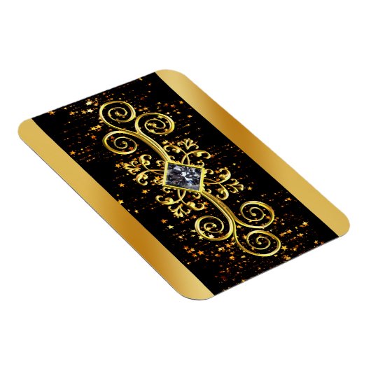 Elegant Gold Star Magnet (Rechte Seite)