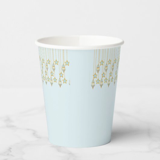 Elegant Gold Star Pappbecher (Links)
