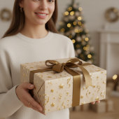 Elegant Gold Stars & Confetti Celebration Geschenkpapier