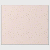 Elegant Gold Stars & Pink Geschenkpapier (Flach)