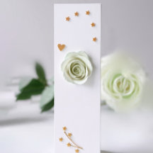 Elegant Gold Stars White Rose Wedding Vielen Dank