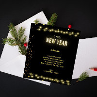 Elegant Gold String Lights NYE Celebration