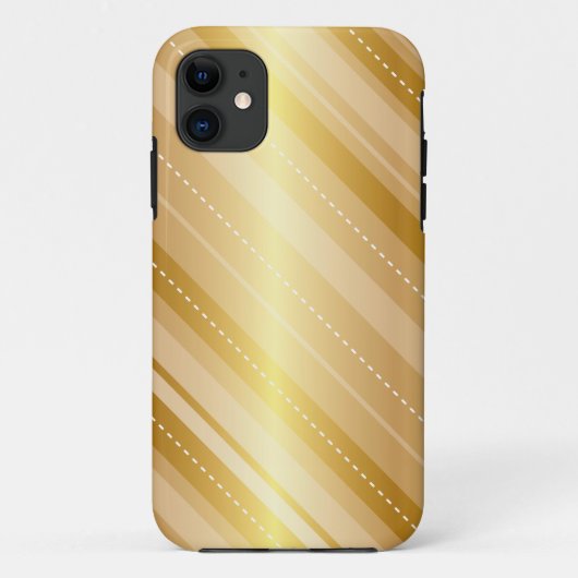 Elegant Gold Stripe iPhone Case (Rückseite)
