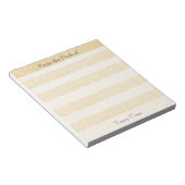 Elegant Gold Striped Custom Notes Notizblock (angewinkelt)