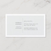 ELEGANT GOLD SUN LOGO on LIGHT GRAY Visitenkarte (Rückseite)