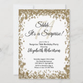 Elegant Gold Surprise 74th Birthday Invitation Einladung (Vorderseite)