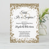 Elegant Gold Surprise 86th Birthday Invitation Einladung (Stehend Vorderseite)