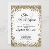 Elegant Gold Surprise 93rd Birthday Invitation Einladung (Vorderseite)