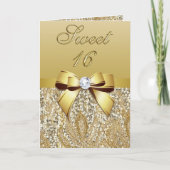 Elegant Gold Sweet 16 Party Einladungen (Vorderseite)