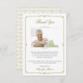 Elegant Gold Swirl Dankeschön Karte | Farbe bearbe (Vorne/Hinten)