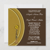 Elegant Gold Tassel Indian Wedding Einladung (Rückseite)