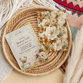 Elegant Gold Teddy Bear Baby Shower Folieneinladung