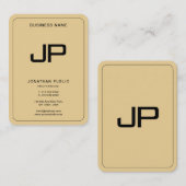 Elegant Gold Template Custom Monogram Initial Visitenkarte (Vorne/Hinten)