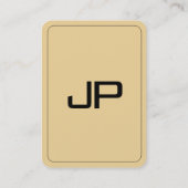 Elegant Gold Template Custom Monogram Initial Visitenkarte (Rückseite)