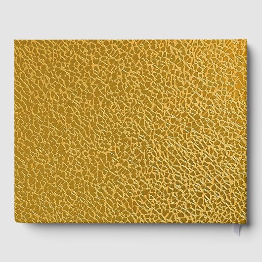 Elegant Gold Texture 10.5" x 8.25" Gästebuch (Rückseite)