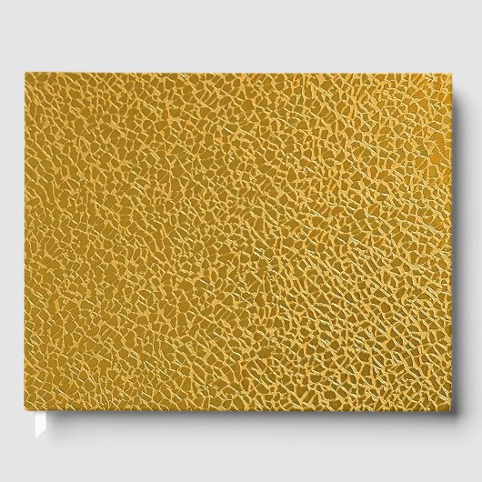 Elegant Gold Texture 10.5" x 8.25" Gästebuch (Vorderseite)
