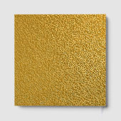 Elegant Gold Texture 12" x 12" Gästebuch (Rückseite)