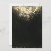 Elegant Gold Tiara, Confetti Quinceañera Einladung (Rückseite)