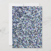 Elegant Gold Tiara, Sequins Diamonds Quinceanera Einladung (Rückseite)