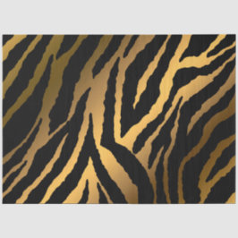 Elegant Gold Tiger Seidenpapier