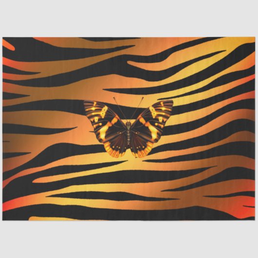 Elegant Gold Tiger Seidenpapier (Vorderseite)