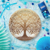 Elegant Gold Tree of Life Celebration Pappteller (Party)