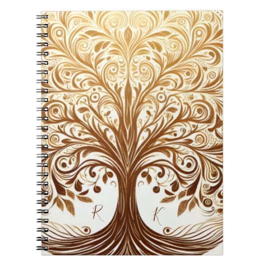 Elegant Gold Tree of Life Spiritual Celebration Notizblock (Vorderseite)