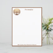 Elegant Gold Tree of Life Spiritual Zen (Stehend Vorderseite)