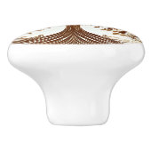 Elegant Gold Tree of Life Spiritual Zen Keramikknauf (Seitenansicht)