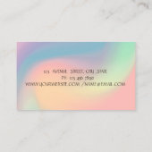 Elegant Gold Tree Yoga Holographic Visitenkarte (Rückseite)