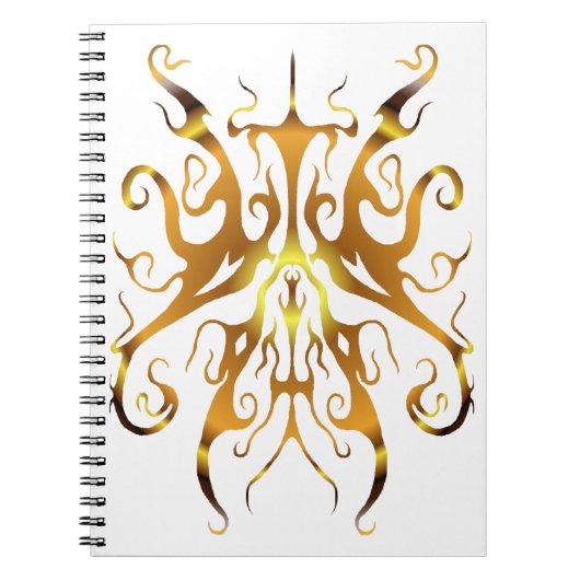 Elegant Gold Tribal Mask Abstract Design Notizblock (Vorderseite)