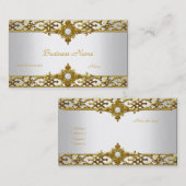 Elegant Gold Trim Pearl Jewel Visitenkarte (Vorne/Hinten)