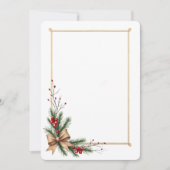 Elegant Gold-Trimmed Holiday Wedding Invitation Einladung (Vorderseite)