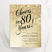Elegant Gold Überraschung 80. Geburtstag