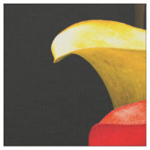 Elegant Gold und Crimson Calla Lilies Stoff (Nahaufnahme)