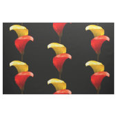 Elegant Gold und Crimson Calla Lilies Stoff (Fat Quarter (45,7 x 55,9 cm))