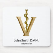 Elegant Gold V Veterinary Medicine Mousepad (Vorne)