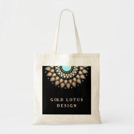 Elegant Gold Verziert Lotus Mandala Tragetasche
