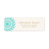 Elegant Gold Verziert Lotus Mandala Wood Look (Vorne)